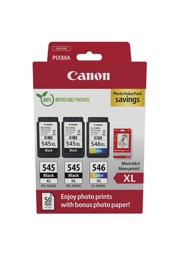 Canon 8286B015 cartuccia d'inchiostro 3 pz Originale Resa elevata (XL) Nero, Ciano, Magenta, Giallo