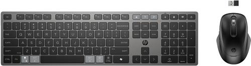 HP 725 Multi-Device Rechargeable Wireless Keyboard and Mouse Combo tastiera Mouse incluso Ufficio RF senza fili + Bluetooth Nero