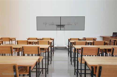 Neomounts ADM-875WH2 accessorio per carrello multimediale Bianco Acciaio Barra di supporto