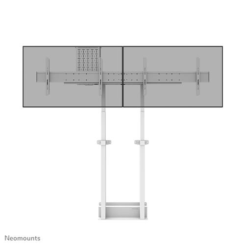 Neomounts ADM-875WH2 accessorio per carrello multimediale Bianco Acciaio Barra di supporto