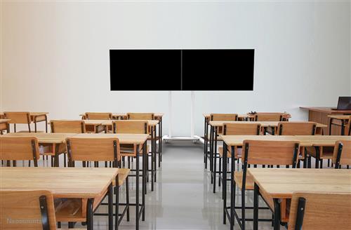 Neomounts ADM-875WH2 accessorio per carrello multimediale Bianco Acciaio Barra di supporto