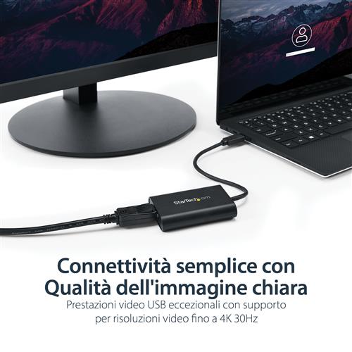 StarTech.com USB32DPES2 adattatore grafico USB 3840 x 2160 Pixel Nero