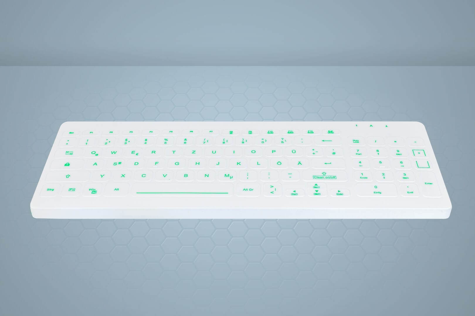 Active Key AK-CB7012 tastiera Medico USB Tedesco Bianco