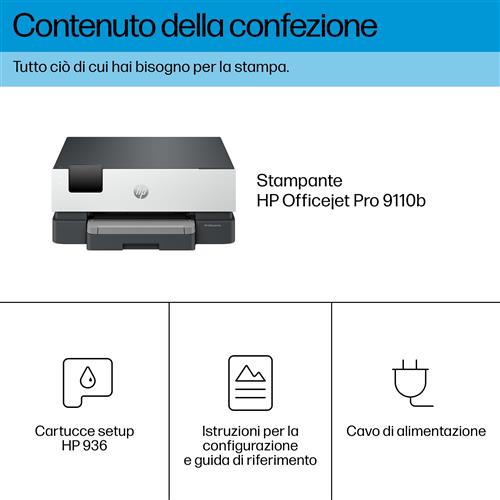 HP OfficeJet Pro 9110b Printer Getto termico d'inchiostro A4 4800 x 1200 DPI 22 ppm Wi-Fi