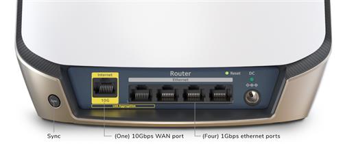 NETGEAR Orbi 860 AX6000 WiFi Router 10 Gig Banda tripla (2.4 GHz/5 GHz/5 GHz) Wi-Fi 6 (802.11ax) Bianco 4 Interno