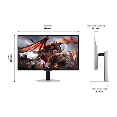 Samsung G80SD Monitor PC 81,3 cm (32) 3840 x 2160 Pixel 4K Ultra HD Argento