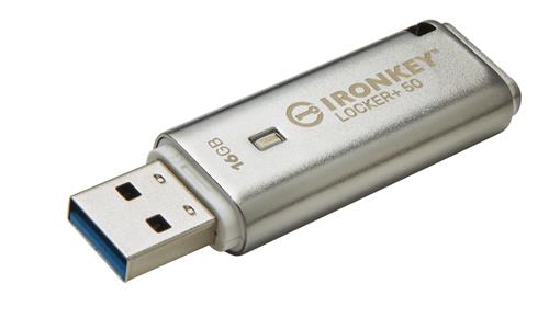 Kingston Technology IronKey Locker+ 50 unità flash USB USB tipo A 3.2 Gen 1 (3.1 Gen 1) Argento