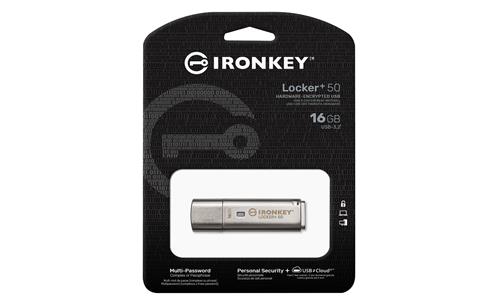 Kingston Technology IronKey Locker+ 50 unità flash USB USB tipo A 3.2 Gen 1 (3.1 Gen 1) Argento