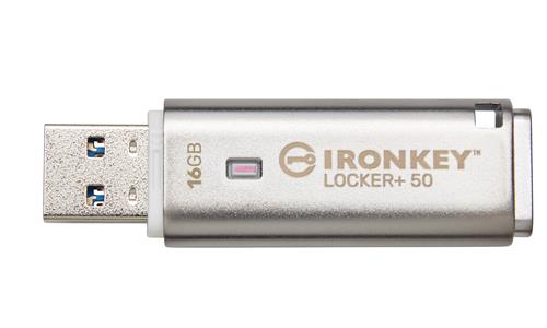 Kingston Technology IronKey Locker+ 50 unità flash USB USB tipo A 3.2 Gen 1 (3.1 Gen 1) Argento