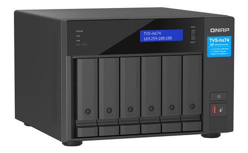 QNAP TVS-H674 NAS Tower Intel Core i5 i5-12400 32 GB DDR4 0 TB QuTS hero Nero