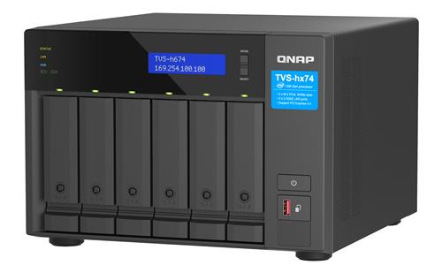 QNAP TVS-H674 NAS Tower Intel Core i5 i5-12400 32 GB DDR4 0 TB QuTS hero Nero