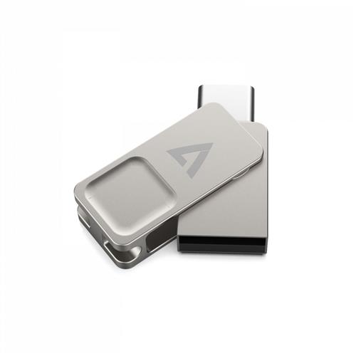 V7 VF364GTC unità flash USB 64 GB USB Type-A / USB Type-C 3.2 Gen 1 (3.1 Gen 1) Argento