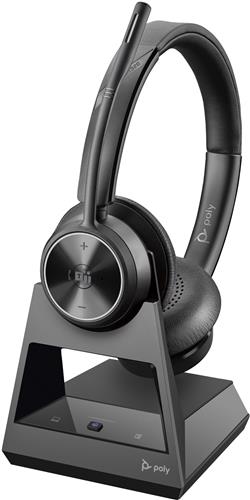 POLY Savi 7320 Stereo Microsoft Teams Certified DECT 1880-1900 MHz Top Auricolare Wireless Portatile Ufficio Nero