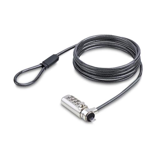 StarTech.com SNBLC4D-LAPTOP-LOCK cavo di sicurezza Nero, Argento 2 m