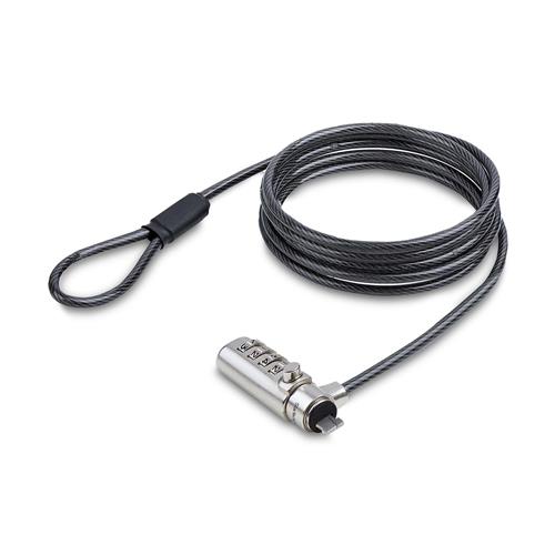 StarTech.com SNANOC4D-LAPTOP-LOCK cavo di sicurezza Nero, Argento 2 m