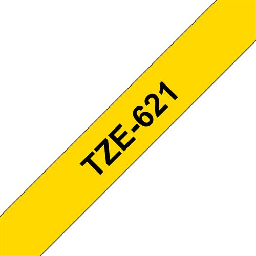 Brother TZE-621 nastro per etichettatrice Nero su giallo