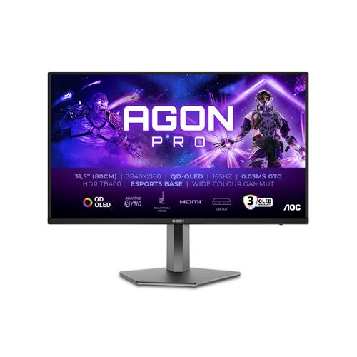 AOC AGON PRO AG326UD Monitor PC 80 cm (31.5) 3840 x 2160 Pixel 4K Ultra HD QD-OLED Nero