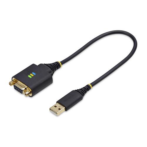 StarTech.com 1P1FFCN-USB-SERIAL cavo seriale Nero 0,3 m USB tipo A DB-9