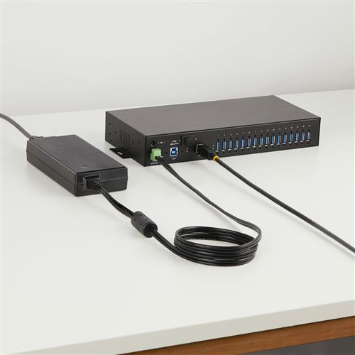 StarTech.com S5G16AINDS-USB-A-HUB hub di interfaccia 2 x USB 3.2 Gen 1 (3.1 Gen 1) Type-B 5000 Mbit/s Nero