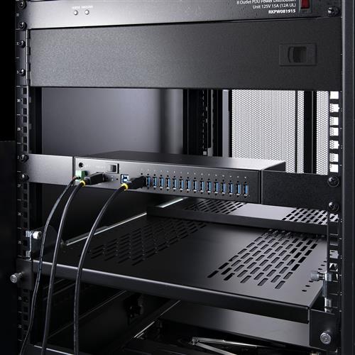 StarTech.com S5G16AINDS-USB-A-HUB hub di interfaccia 2 x USB 3.2 Gen 1 (3.1 Gen 1) Type-B 5000 Mbit/s Nero