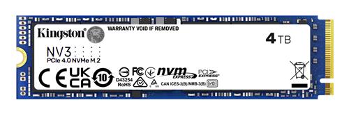 Kingston Technology NV3 4 TB PCI Express 4.0 3D NAND