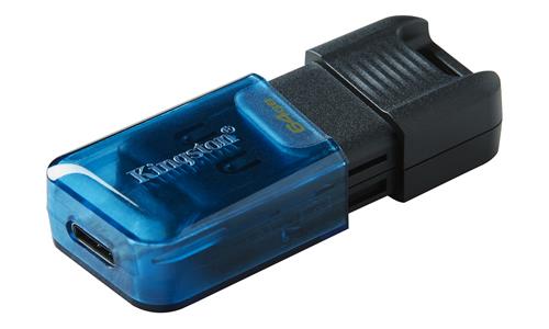 Kingston Technology DataTraveler 80 M unità flash USB USB tipo-C 3.2 Gen 1 (3.1 Gen 1) Nero, Blu