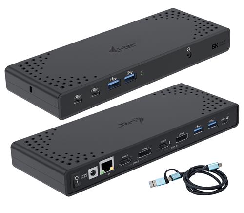 i-tec CADUA4KDOCKPDL2 replicatore di porte e docking station per laptop Cablato USB 3.2 Gen 1 (3.1 Gen 1) Type-C Nero