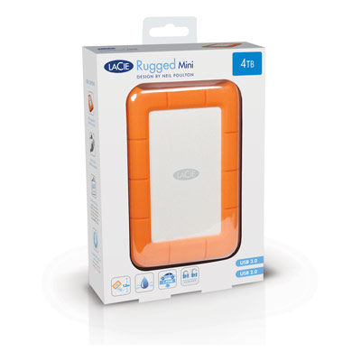 LaCie Rugged Mini disco rigido esterno 2 TB 5400 Giri/min Micro-USB B 3.2 Gen 1 (3.1 Gen 1) Arancione, Argento
