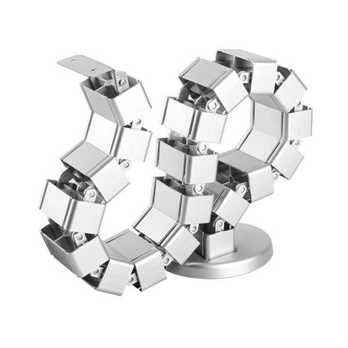 StarTech.com CMVBMOD organizer per cavi Scrivania Guaina intrecciata per cavi Argento 1 pz