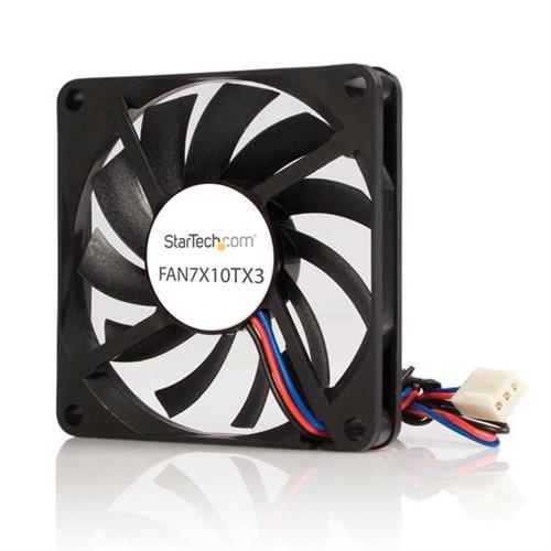 StarTech.com FAN7X10TX3 sistema di raffreddamento per computer Case per computer Ventilatore 7 cm Nero