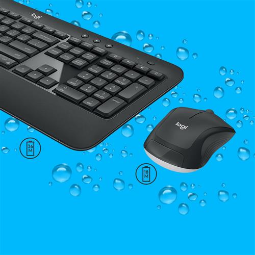 Logitech 920-008685 tastiera Mouse incluso Universale RF Wireless QWERTY US International Nero, Bianco
