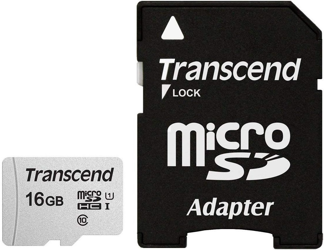 Transcend microSDHC 300S 16GB NAND Classe 10