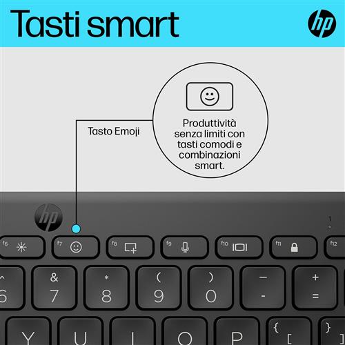 HP 355 Compact Multi-Device Bluetooth Keyboard tastiera Casa Nero