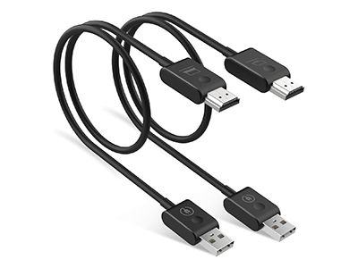 Hamlet HVCHDM-WFHD cavo e adattatore video 0,6 m HDMI tipo A (Standard) USB tipo A Nero