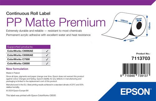 Epson 7113703 etichetta per stampante Bianco Etichetta per stampante autoadesiva