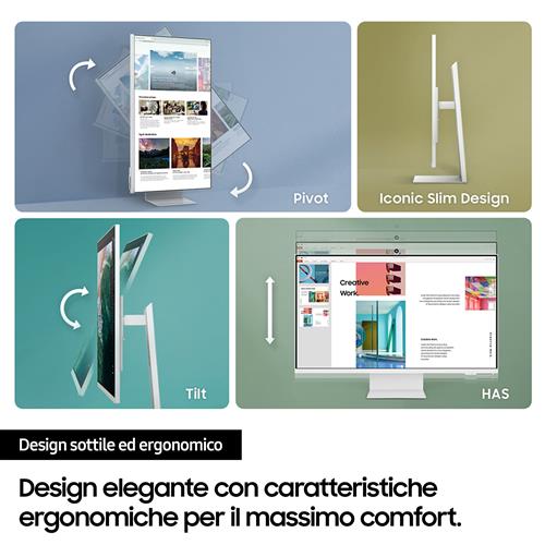 Samsung M80D Monitor PC 81,3 cm (32) 3840 x 2160 Pixel 4K Ultra HD LED Bianco