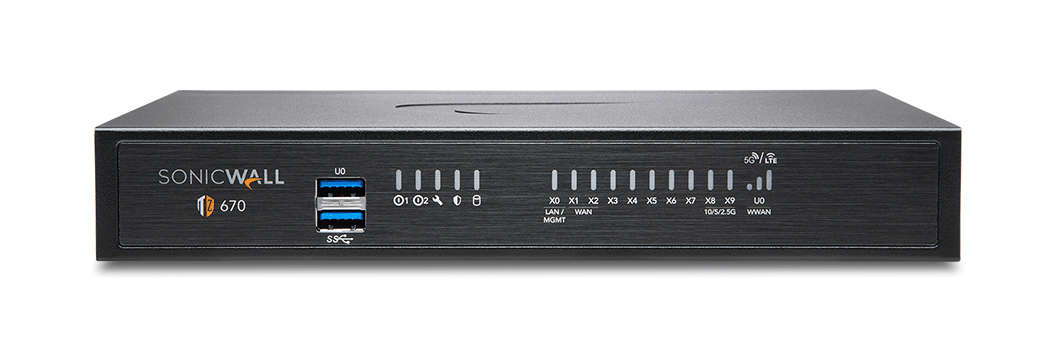 SonicWall TZ670 firewall (hardware) Desktop 5 Gbit/s