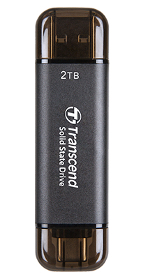 Transcend TS2TESD310C unità esterna a stato solido 2 TB Da USB tipo A a USB tipo C 3.2 Gen 2 (3.1 Gen 2) Nero