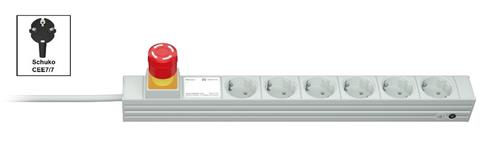 DI-STRIP D EMERGENCY-STOP 6SOCKETS