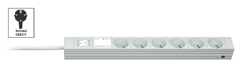 DI-STRIP F COMPACT 6SOCKETS+SWITCH