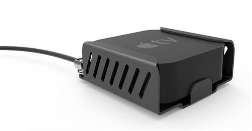 APPLE TV SECURITY MOUNT 4TH 4K 1-2ND GEN 2018-21+CABLE LOCK BLK