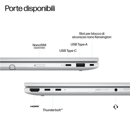 HP EliteBook 8 Flip G1i AI Intel Core Ultra 7 255U Ibrido (2 in 1) 33,8 cm (13.3