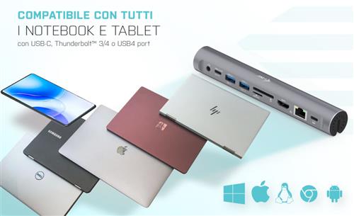 i-tec Metal C31METALDOCKPADPD replicatore di porte e docking station per laptop Cablato USB 3.2 Gen 1 (3.1 Gen 1) Type-C Grigio