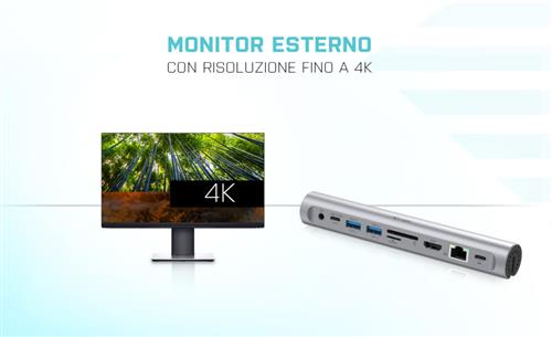 i-tec Metal C31METALDOCKPADPD replicatore di porte e docking station per laptop Cablato USB 3.2 Gen 1 (3.1 Gen 1) Type-C Grigio