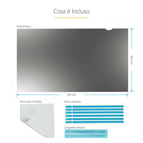 FILTRO PRIVACY NOTEBOOK 13.3IN SCHERMO ANTIRIFLESSO PER LUCE BL