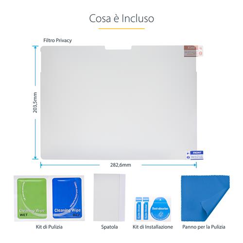 FILTRO PRIVACY PER SURFACE PRO SCHERMO/PELLICOLA PROTETTIVA 13I