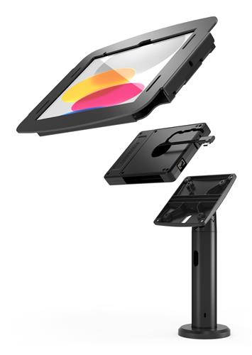 IPAD 10TH SPACE ENCLOSURE TILTING STAND 8IN PLUS HUB BLACK