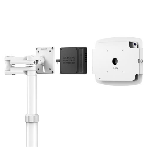 IPAD 10TH-11TH A16 GEN SPACE EN MEDICAL ROLLING CART EXT+HUB WHT