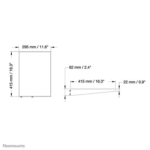 MENSOLA PER SUPPORTI A PAVIMENTO PLASMA-M2250/W2250/250