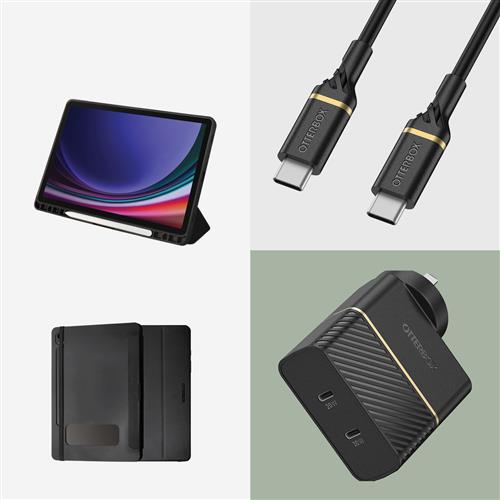 OB REACT FOLIO GALAXY TAB S9+ SAMSUNG BLACK